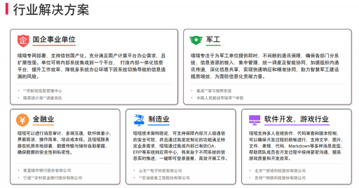 喧喧政企军工客户案例