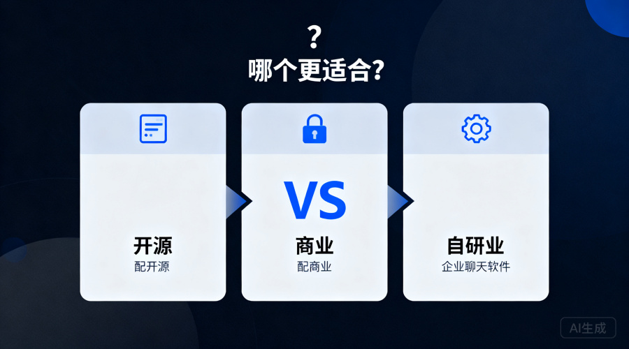 开源vs商业vs自研：3种企业聊天软件对比，哪个更适合？